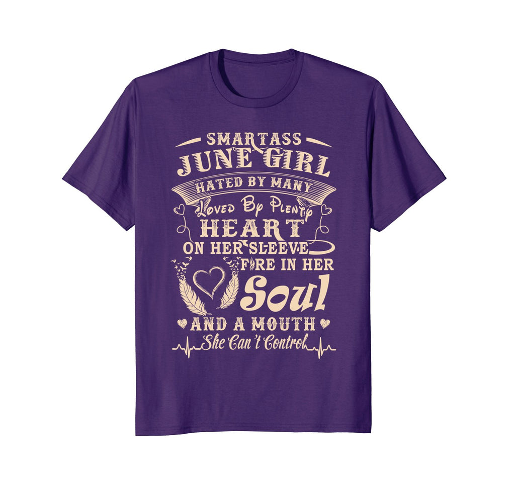 Smartass June Girl Funny Birthday T-shirts