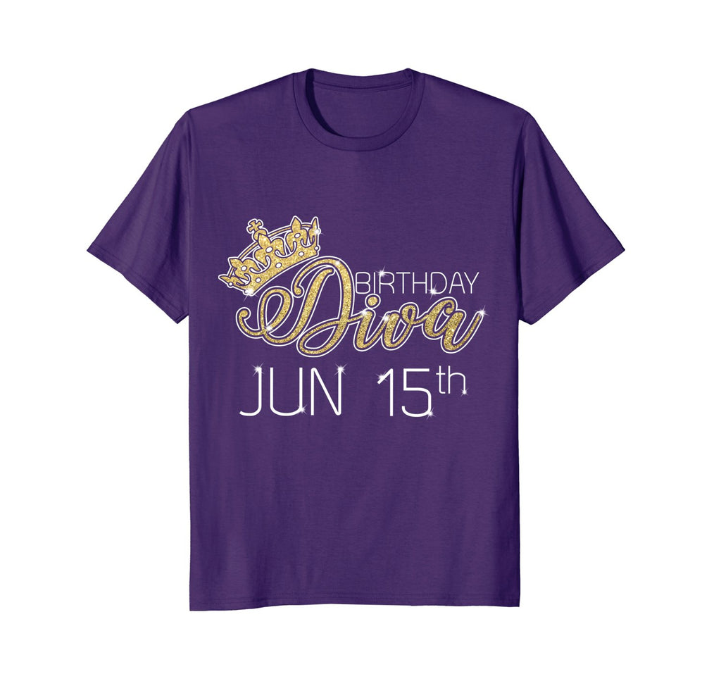 Birthday Diva on June 15th T-shirt Gemini Pride