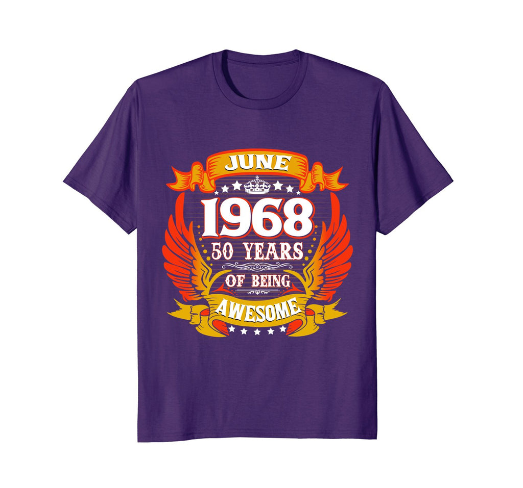 June 1968 50th Birthday 50 Years Old funny tshirt