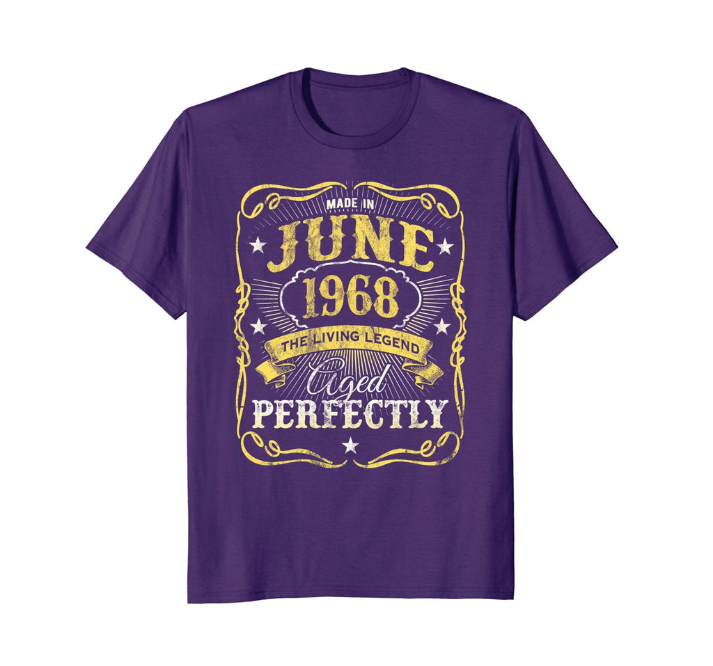 Made In June 1968 Vintage 50th Birthday T-Shirt The Legend