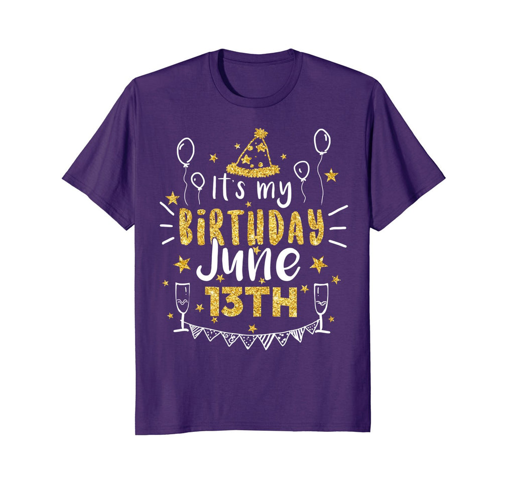 Birthday June 13th Party T-shirt Born On June 13t