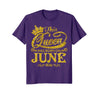 Image of This Queen Was Born On June 30th Gold Birthday T-Shirt