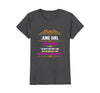 Image of June Girl Has 3 Sides Birthday T-Shirt for Girls