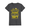 Image of Womens Golden Real Queens Are Born On June 11 Birthday Shirt