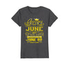 Image of Womens Golden Real Queens Are Born On June 08 Birthday Shirt