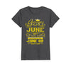 Image of Womens Golden Real Queens Are Born On June 09 Birthday Shirt