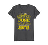 Image of Womens Golden Real Queens Are Born On June 06 Birthday Shirt