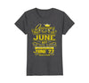 Image of Womens Golden Real Queens Are Born On June 22 Birthday Shirt