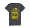 Image of Womens Golden Real Queens Are Born On June 19 Birthday Shirt