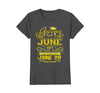 Image of Womens Golden Real Queens Are Born On June 20 Birthday Shirt