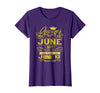 Image of Womens Golden Real Queens Are Born On June 13 Birthday Shirt