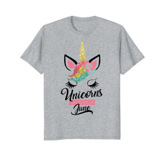 Unicorns are born in June - Cute Kids Birthday Gift T Shirt